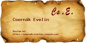 Csernák Evelin névjegykártya