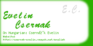 evelin csernak business card